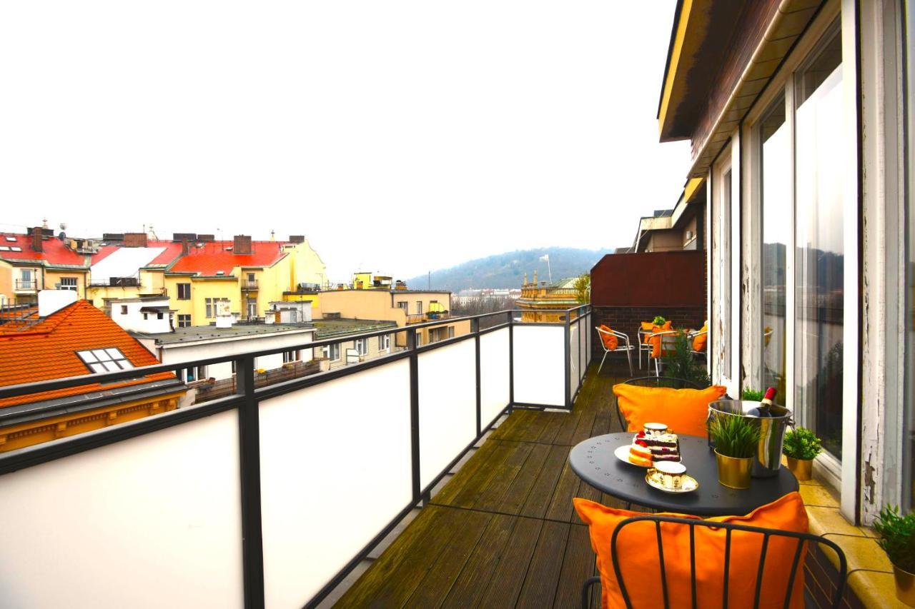 Waterfront River Side Roof Top Apartment - Terrace With City View Praga Exterior foto